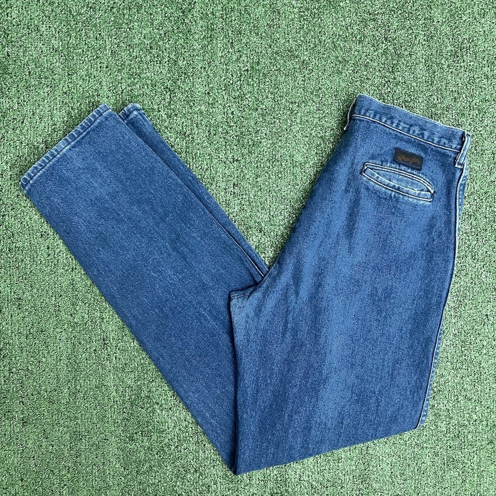 Vintage 80s 90s Wrangler Pleated Jeans Made in USA 32x34 Medium Outdoor **